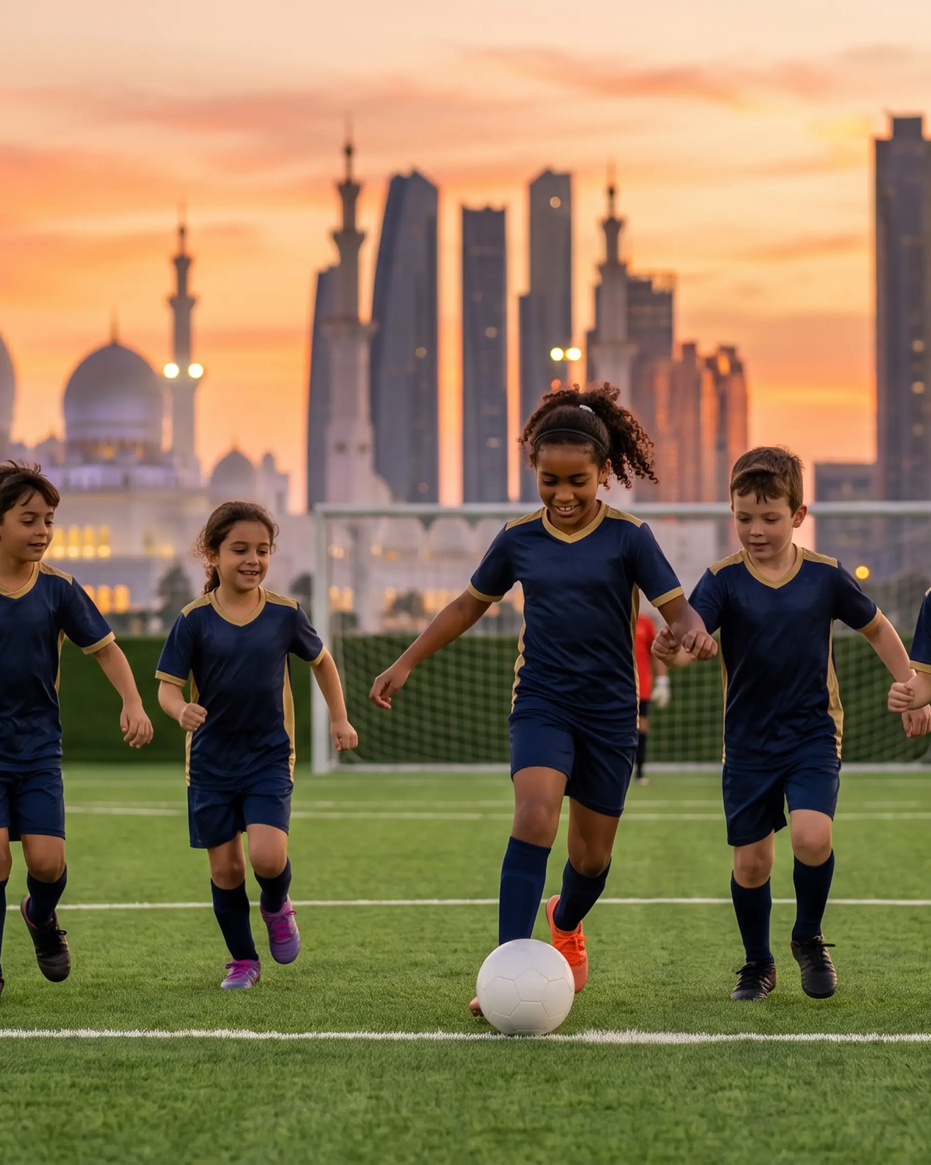 Kids training at the youth academy